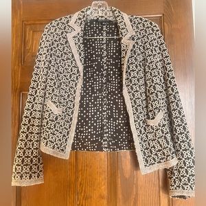 Jones New York black and tan blazer jacket